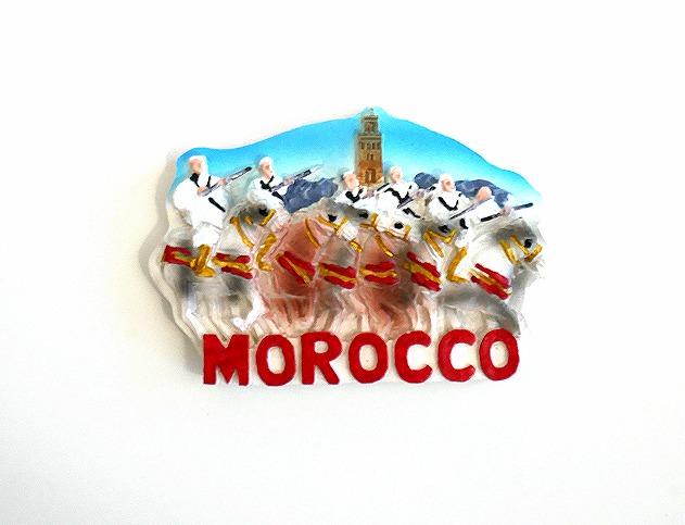 Magnet / Aimant de réfrigérateur artisanal - Souvenir du Maroc en relief 3D  - Objet de décoration ou oeuvre artisanale sur
