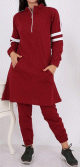 Survetement femme 2 pieces de couleur rouge (Vetement decontracte et sport - Grande taille)