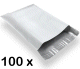 Lot de 100 pochettes plastique opaque blanche (28 x 38 cm + 4 cm)